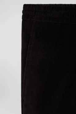 Pantalon en velours côtelé marron taille élastiquée coupe Modern