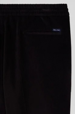 Pantalon en velours côtelé marron taille élastiquée coupe Modern