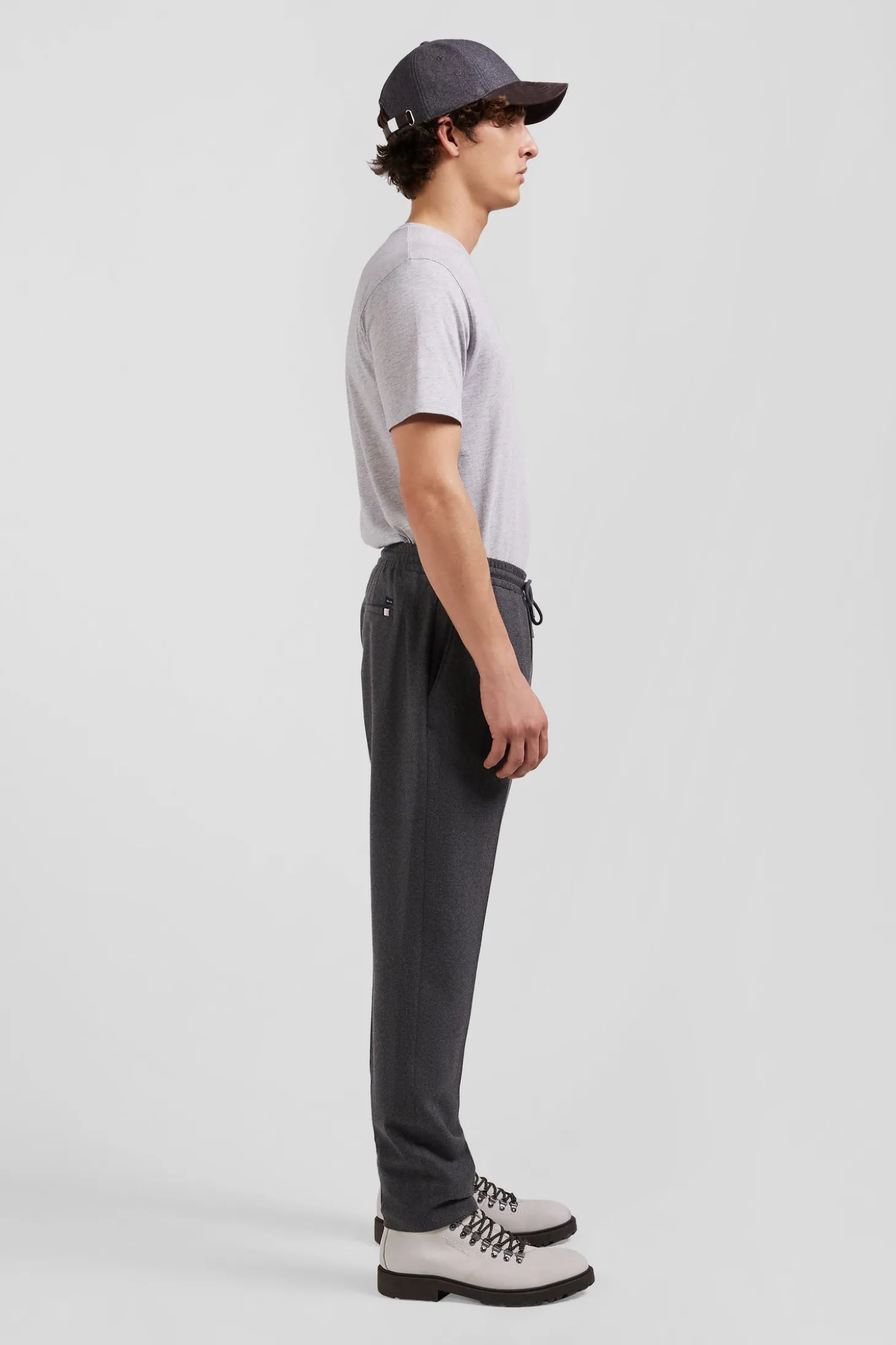 Pantalon gris taille élastiquée coupe Modern