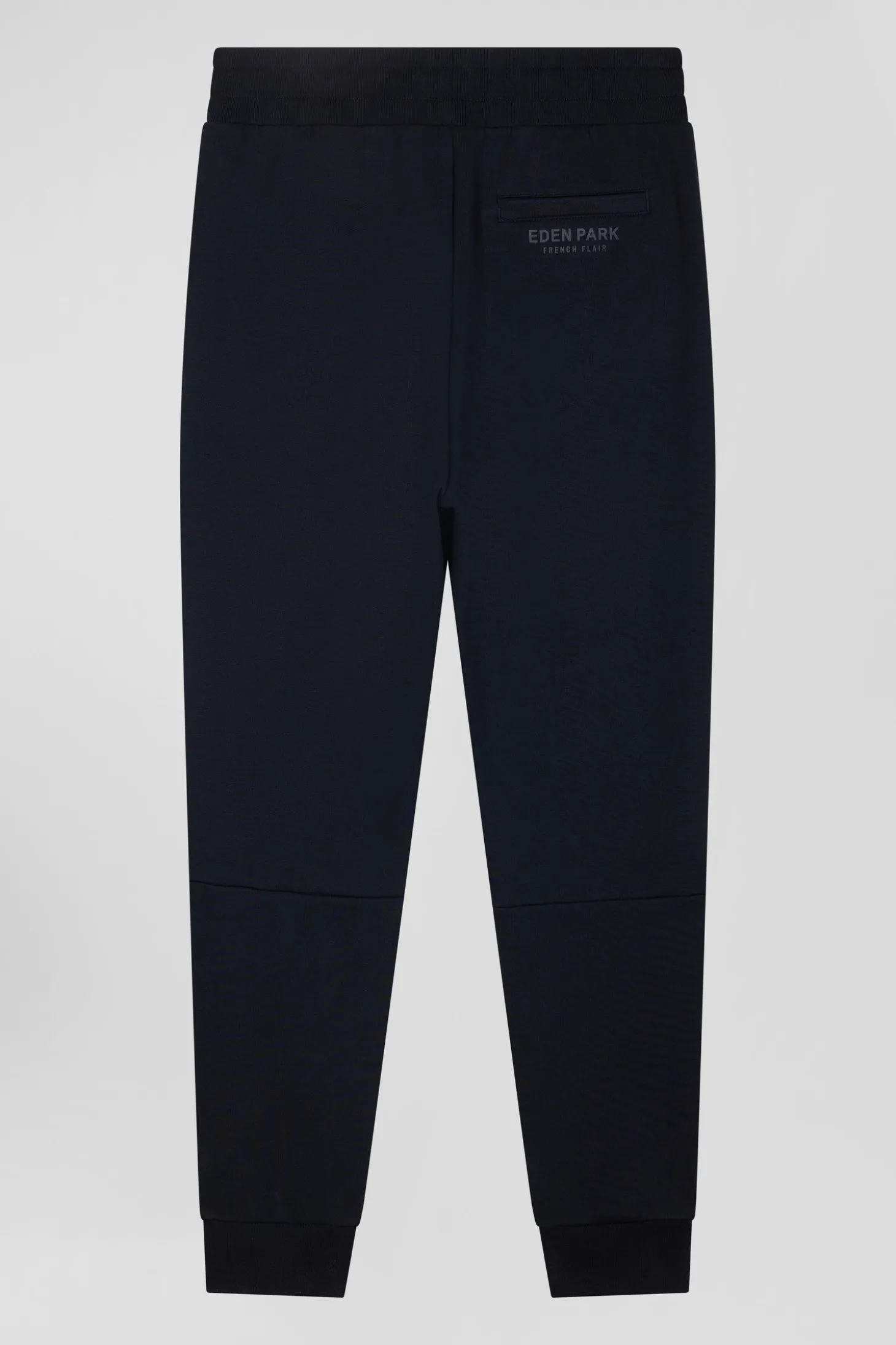 Pantalon jogging en coton mélangé bleu marine galon rayé coupe Regular