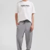Pantalon jogging en molleton gratté gris coupe Relaxed