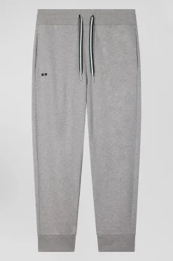 Pantalon jogging en molleton gratté gris coupe Relaxed
