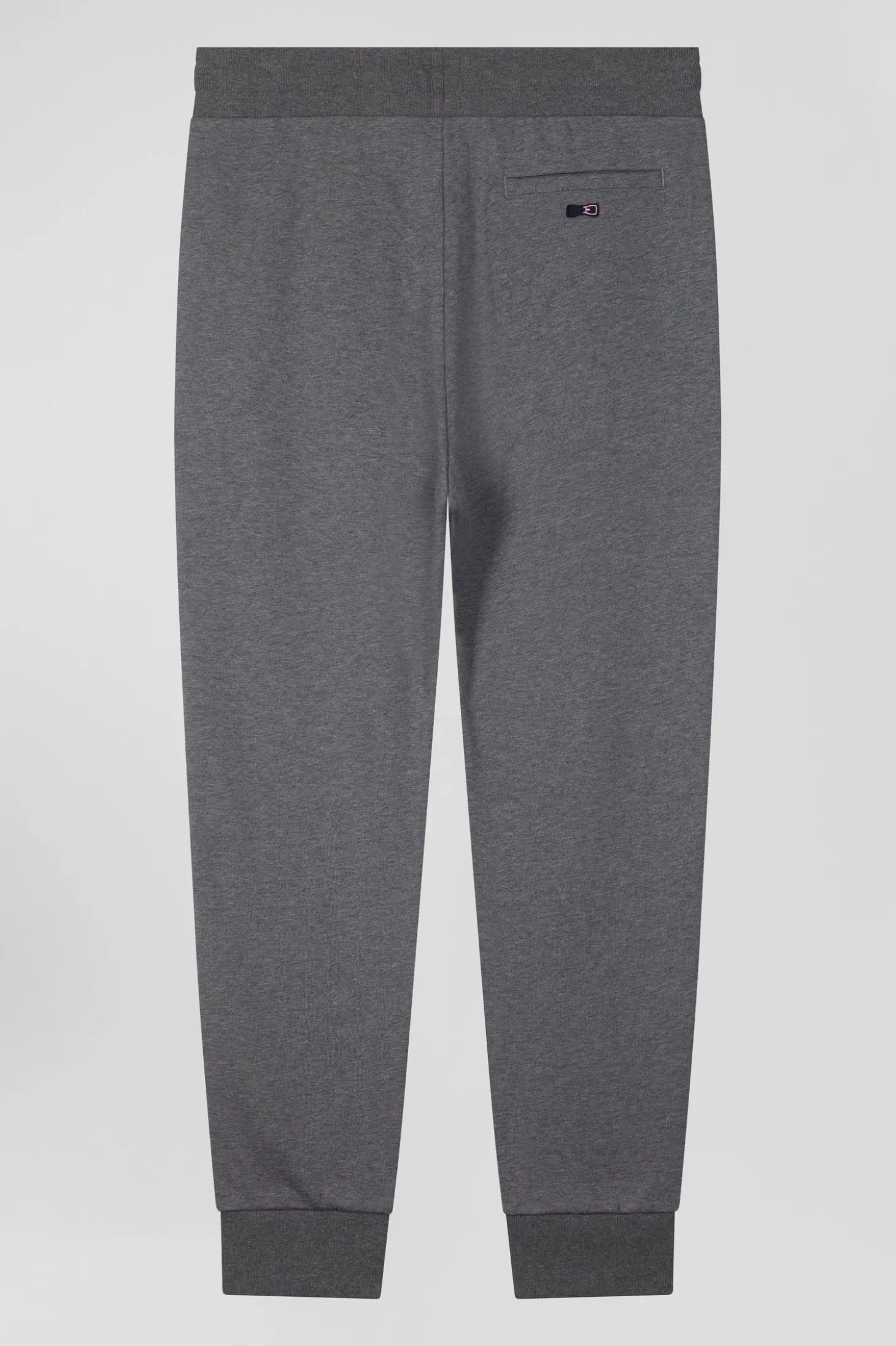 Pantalon jogging en molleton coton gratté gris coupe Regular