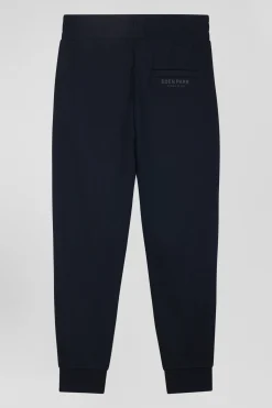 Pantalon jogging en molleton gratté bleu marine coupe Relaxed