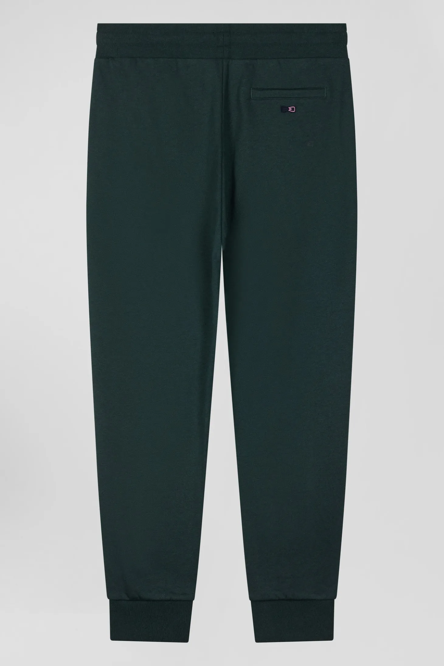 Pantalon jogging en molleton coton gratté vert coupe Regular