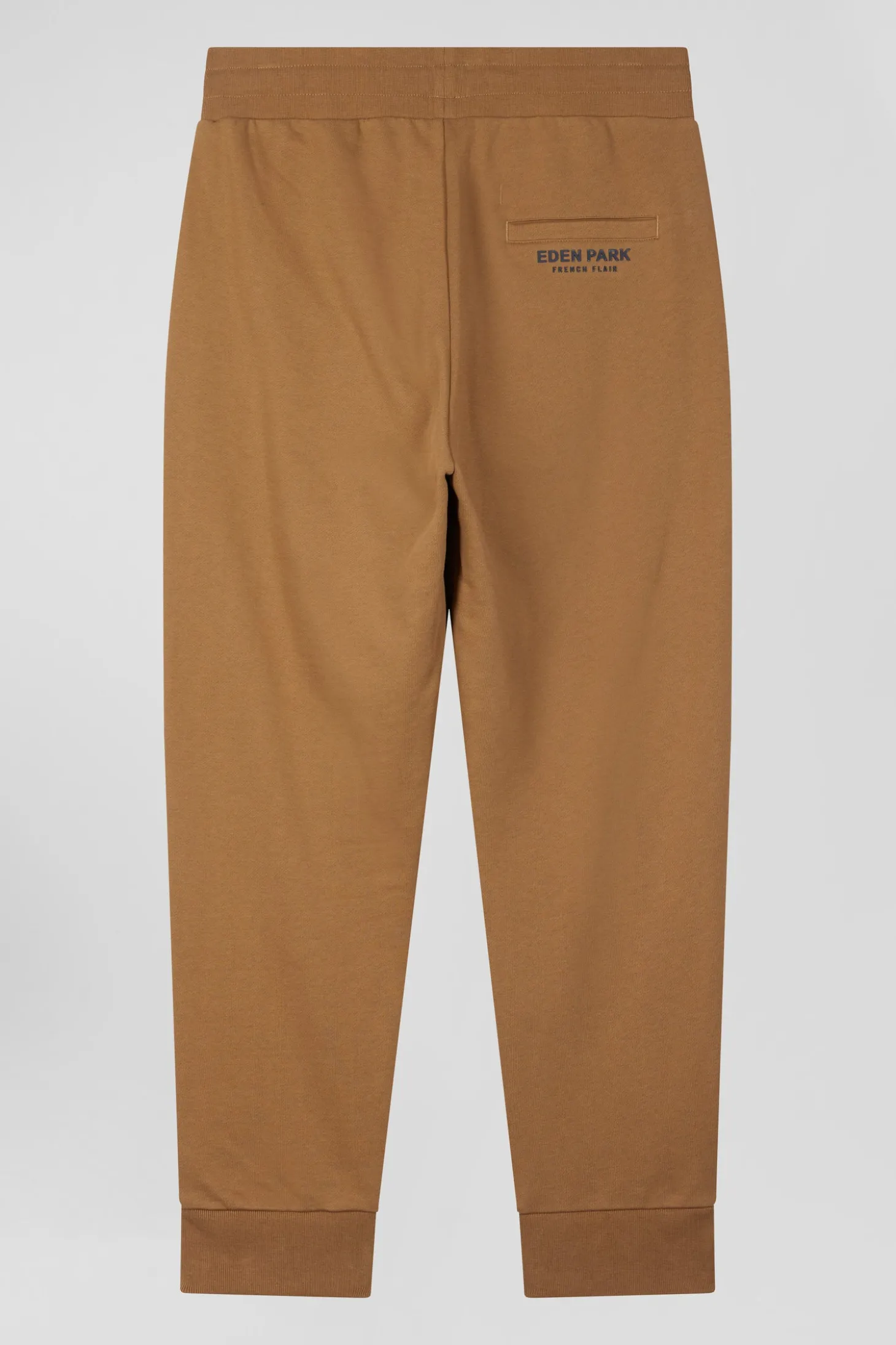 Pantalon jogging en molleton gratté camel coupe Relaxed