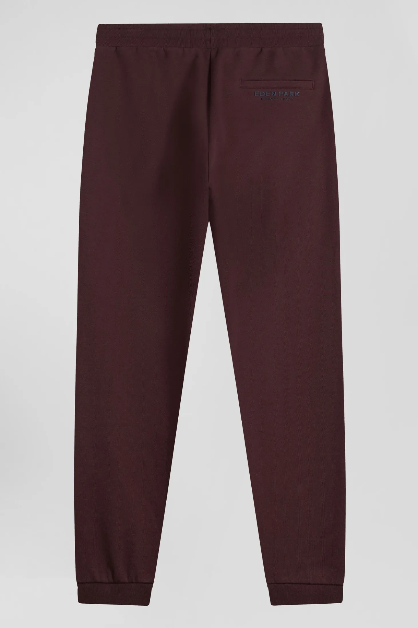 Pantalon jogging en molleton gratté bordeaux coupe Relaxed