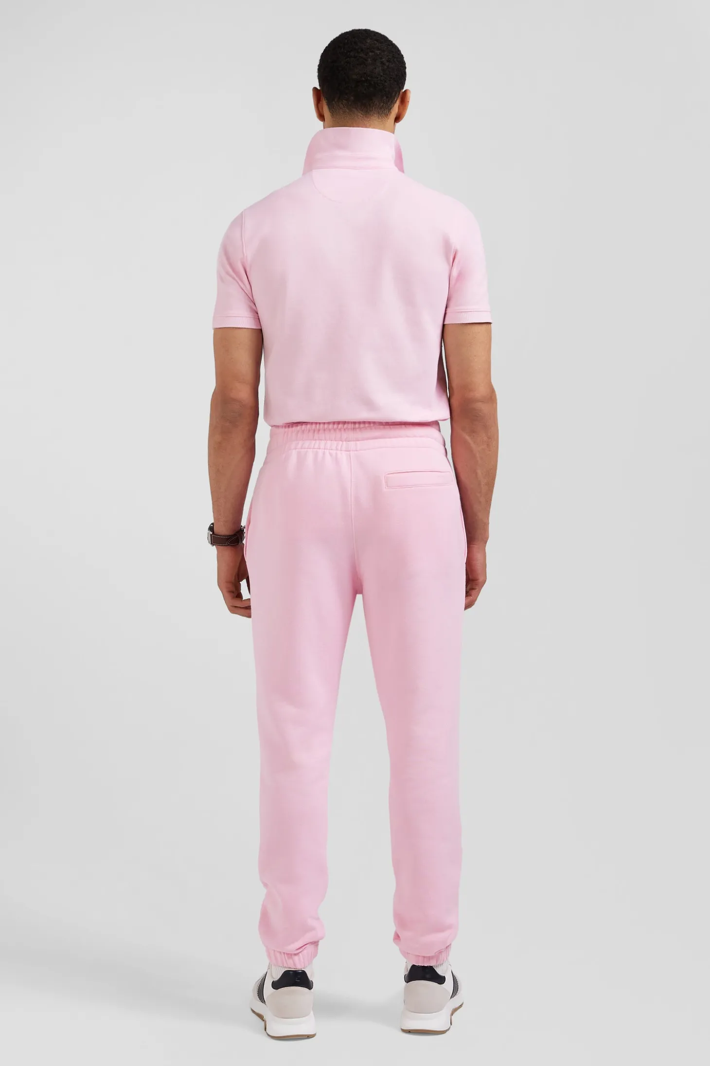 Pantalon jogging en molleton gratté rose coupe Regular
