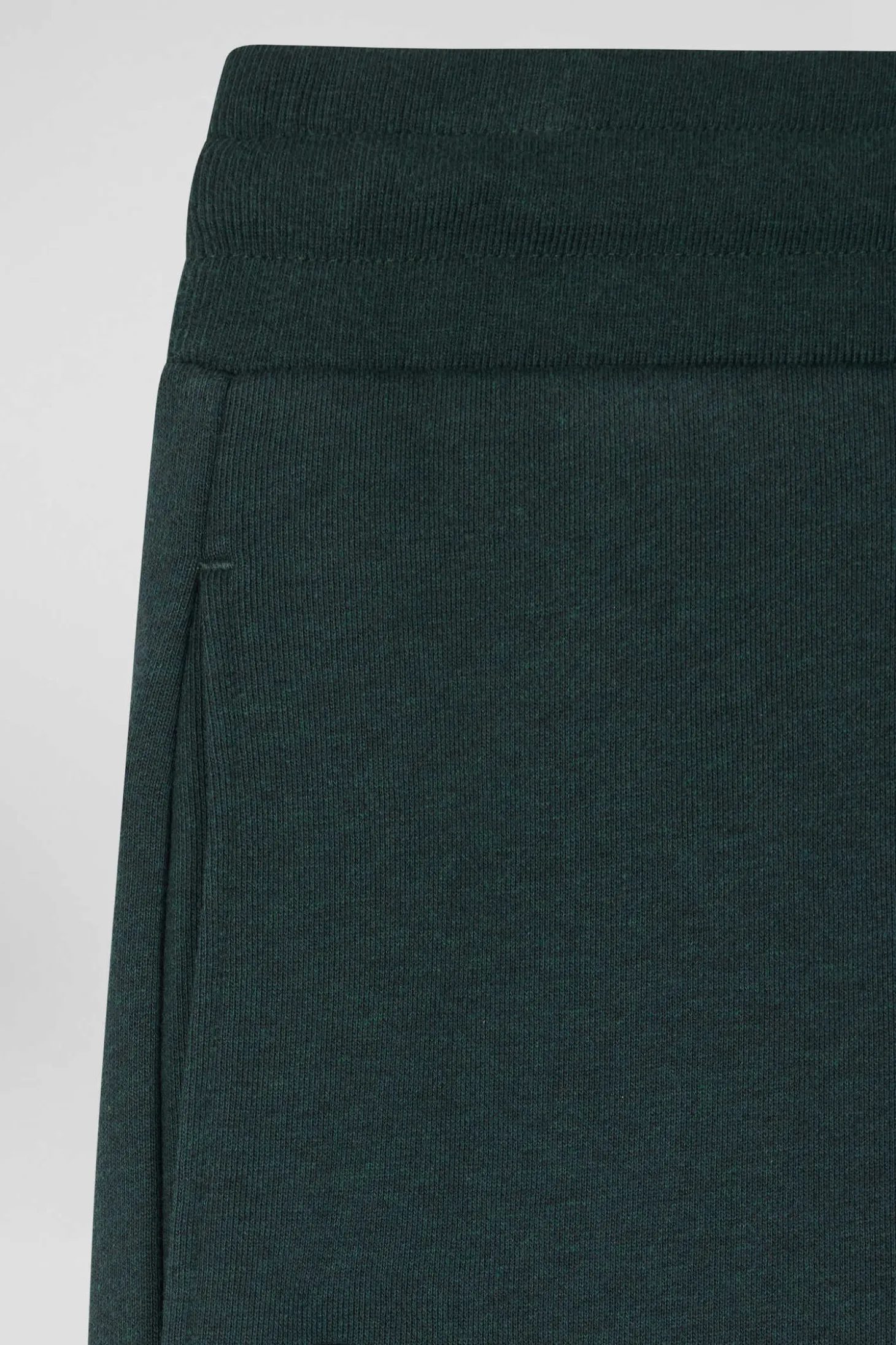 Pantalon jogging en molleton coton gratté vert coupe Regular