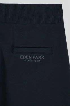 Pantalon jogging en molleton gratté bleu marine coupe Relaxed