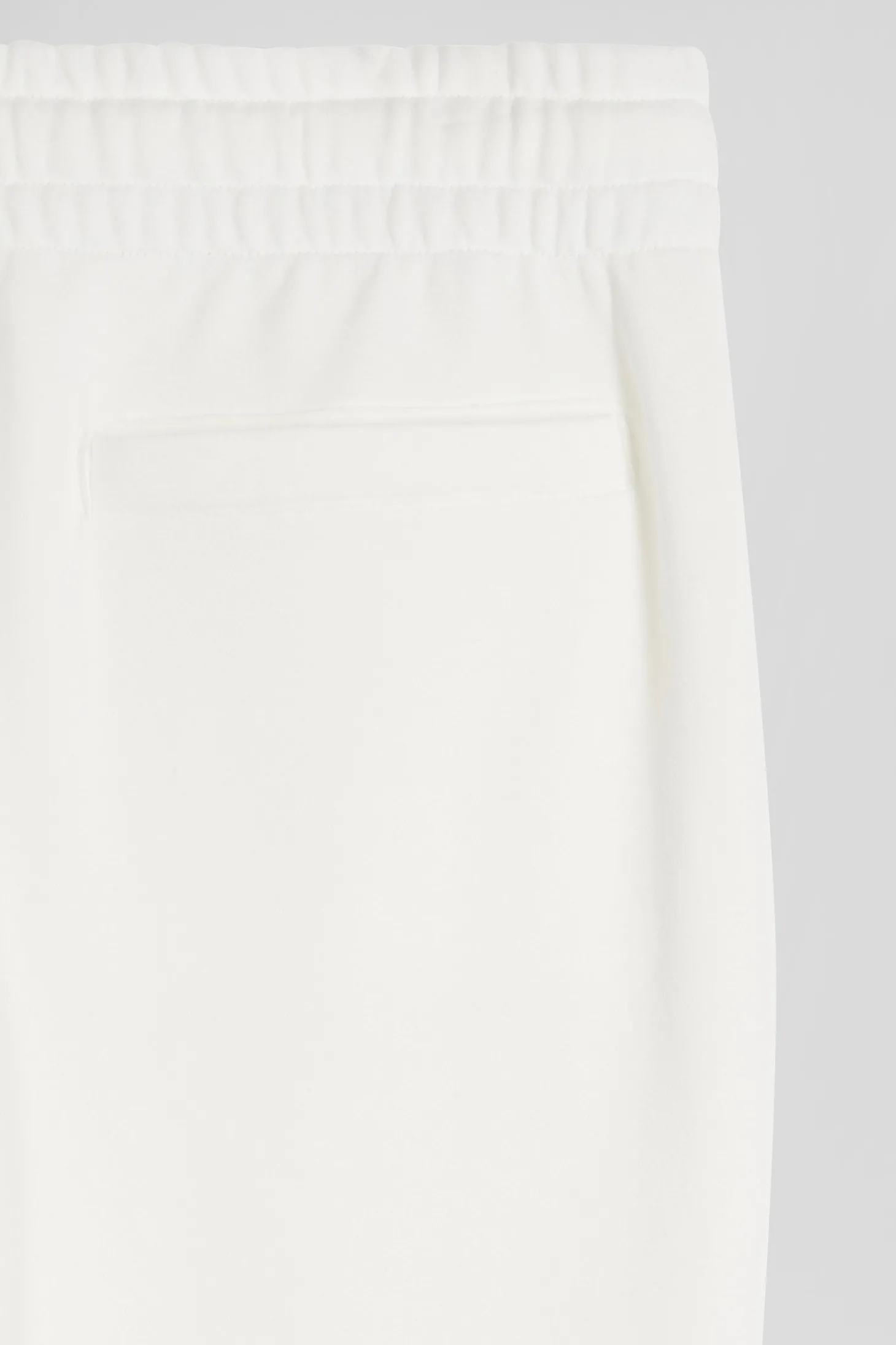 Pantalon jogging en molleton gratté écru coupe Regular