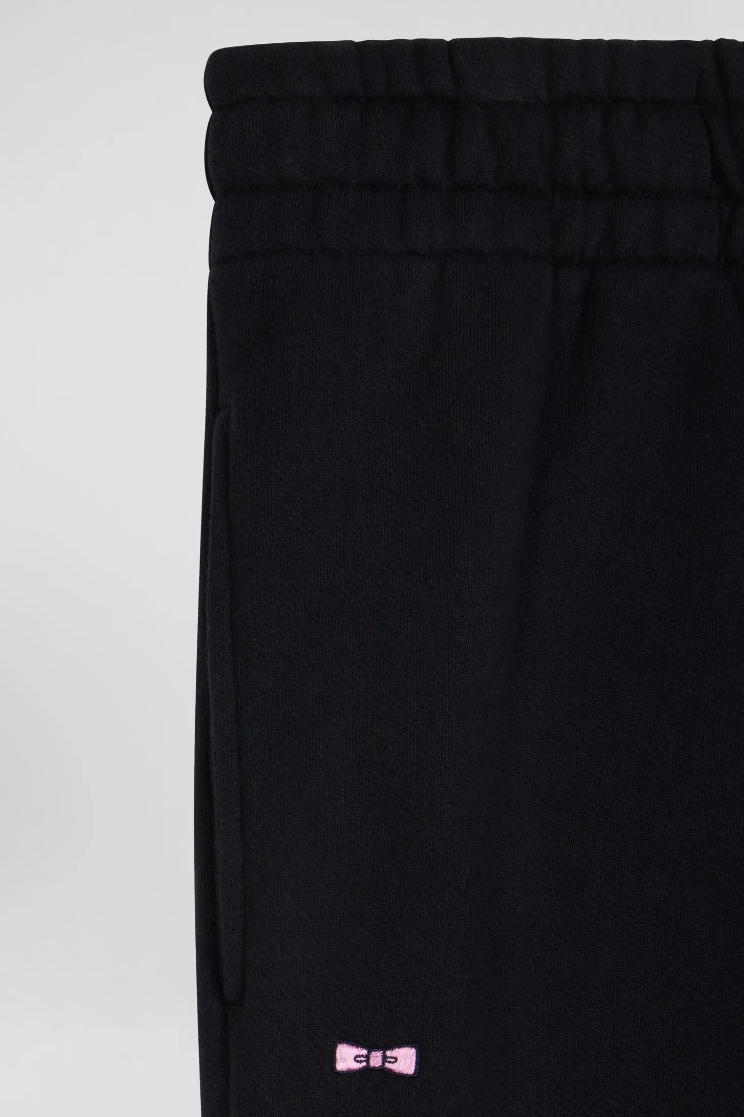 Pantalon jogging en molleton gratté noir coupe Regular
