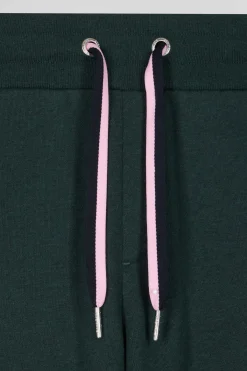 Pantalon jogging en molleton coton gratté vert coupe Regular