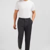 Pantalon taille élastiquée gris