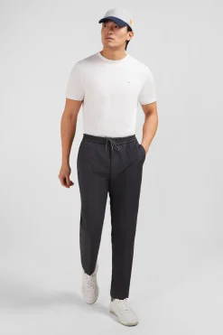 Pantalon taille élastiquée gris