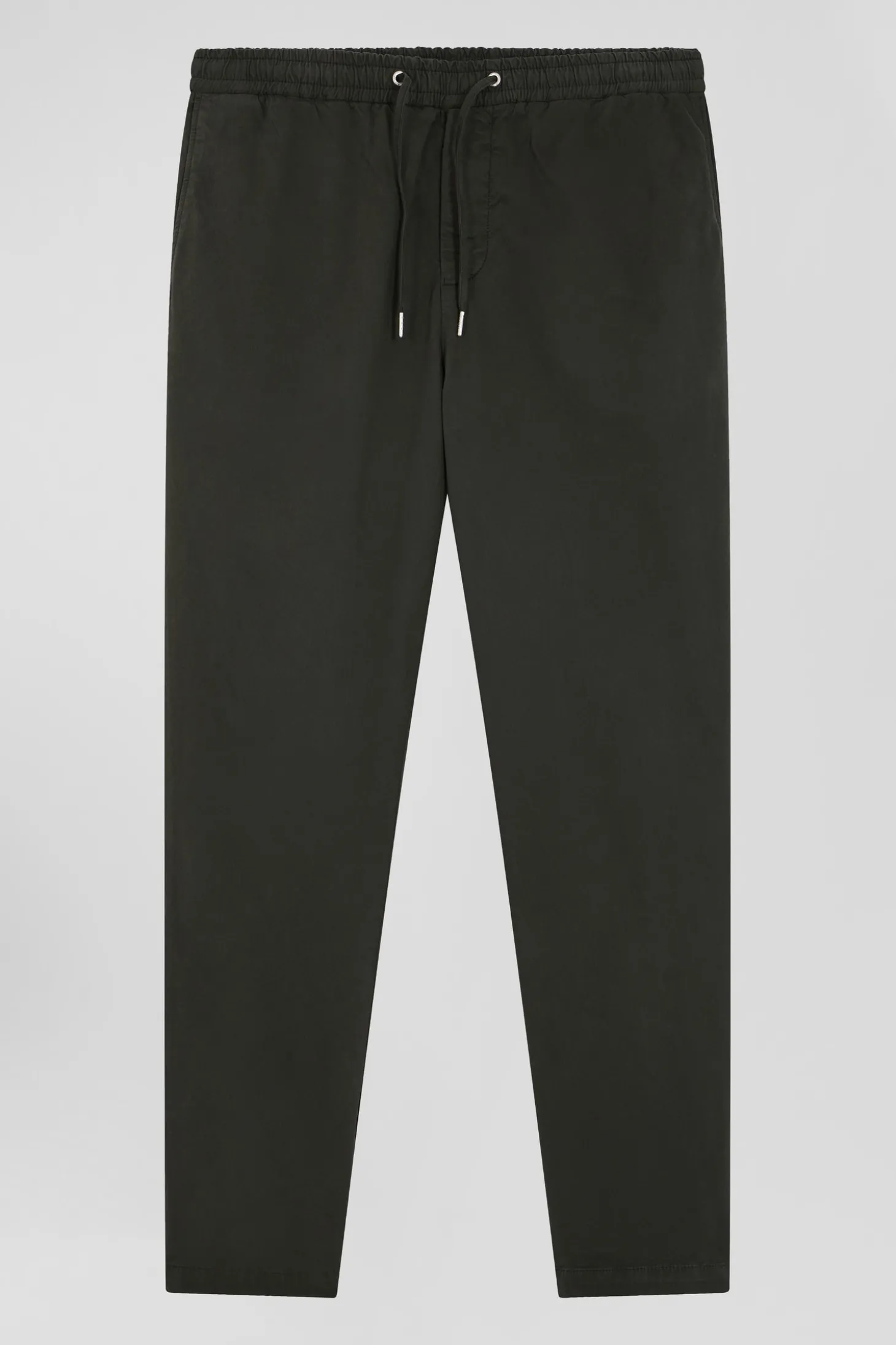 Pantalon taille élastique en coton stretch noir coupe Modern