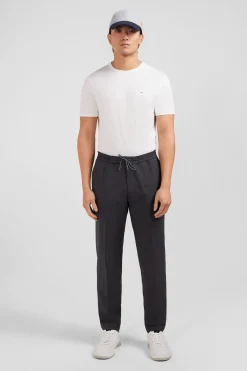 Pantalon taille élastiquée gris
