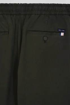 Pantalon taille élastique en coton stretch noir coupe Modern