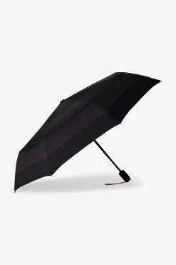Parapluie noir pliant à rayures