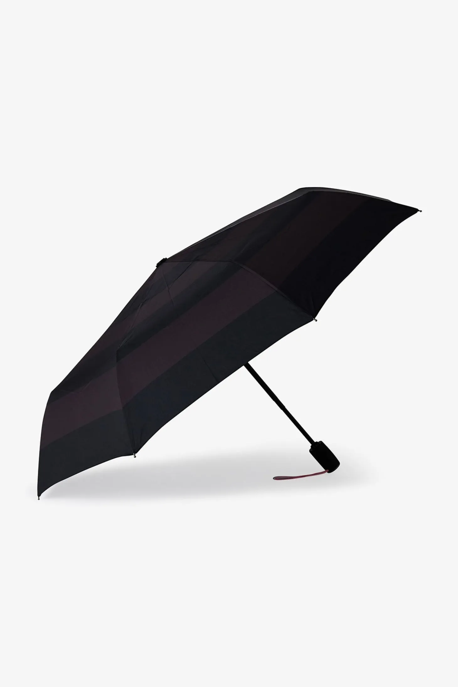Parapluie noir pliant à rayures