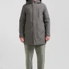 Parka à capuche grise