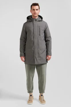 Parka à capuche grise