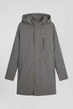 Parka à capuche grise