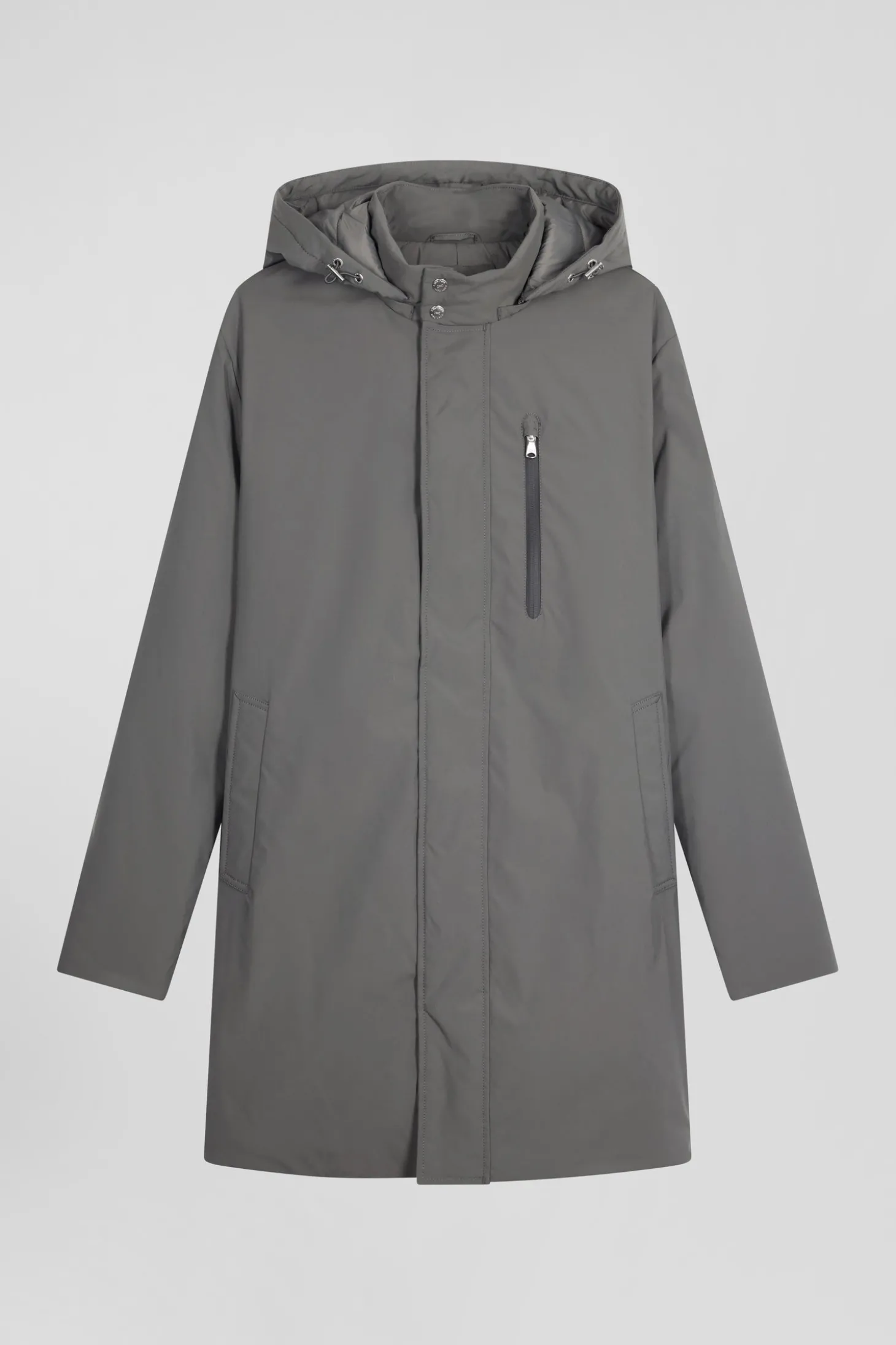 Parka à capuche grise