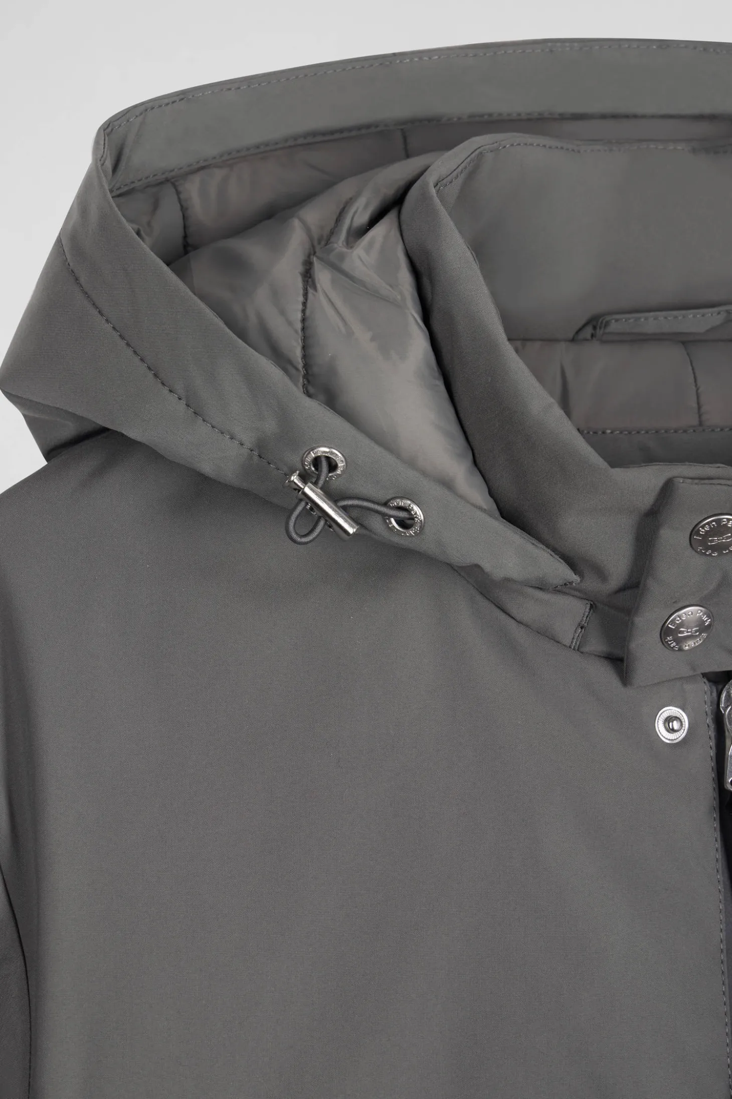 Parka à capuche grise