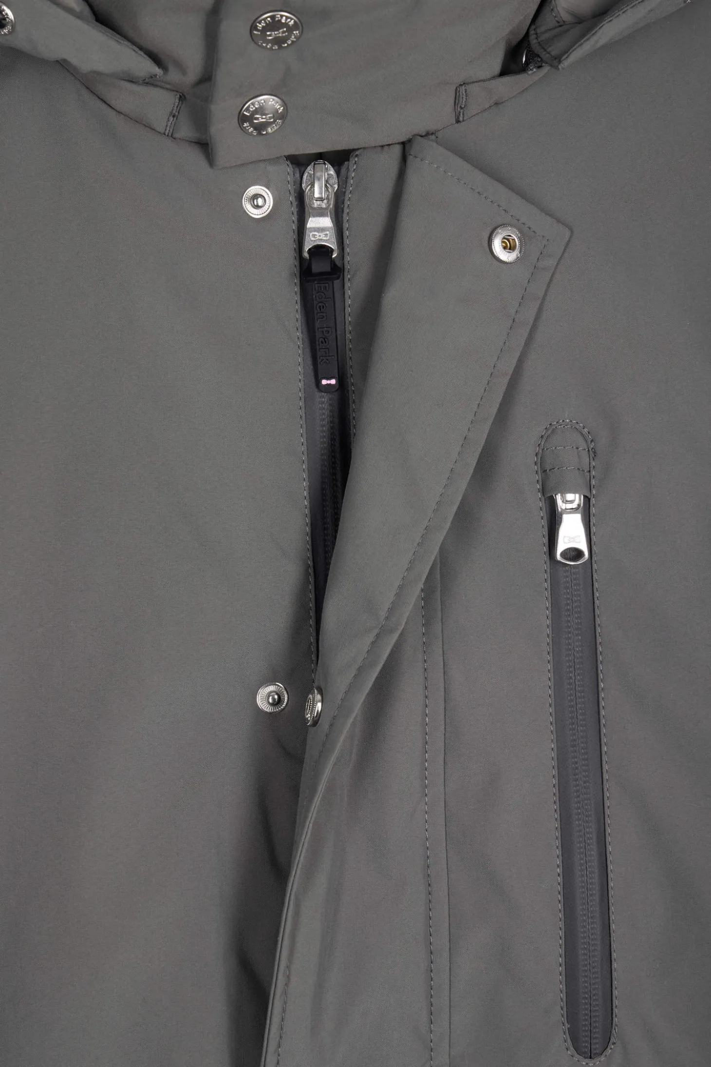 Parka à capuche grise