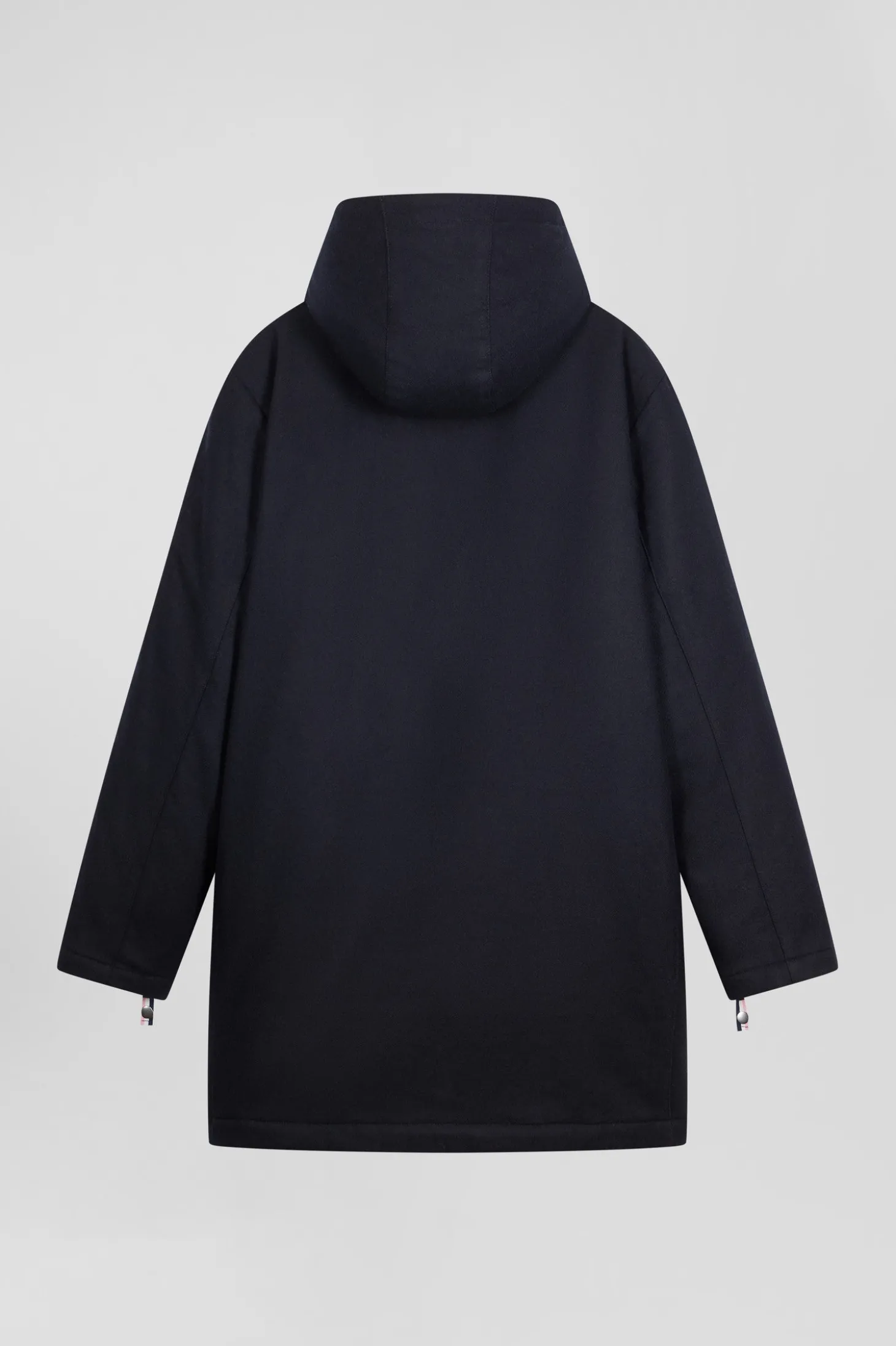 Parka 2-en1 en flanelle de laine bleu marine