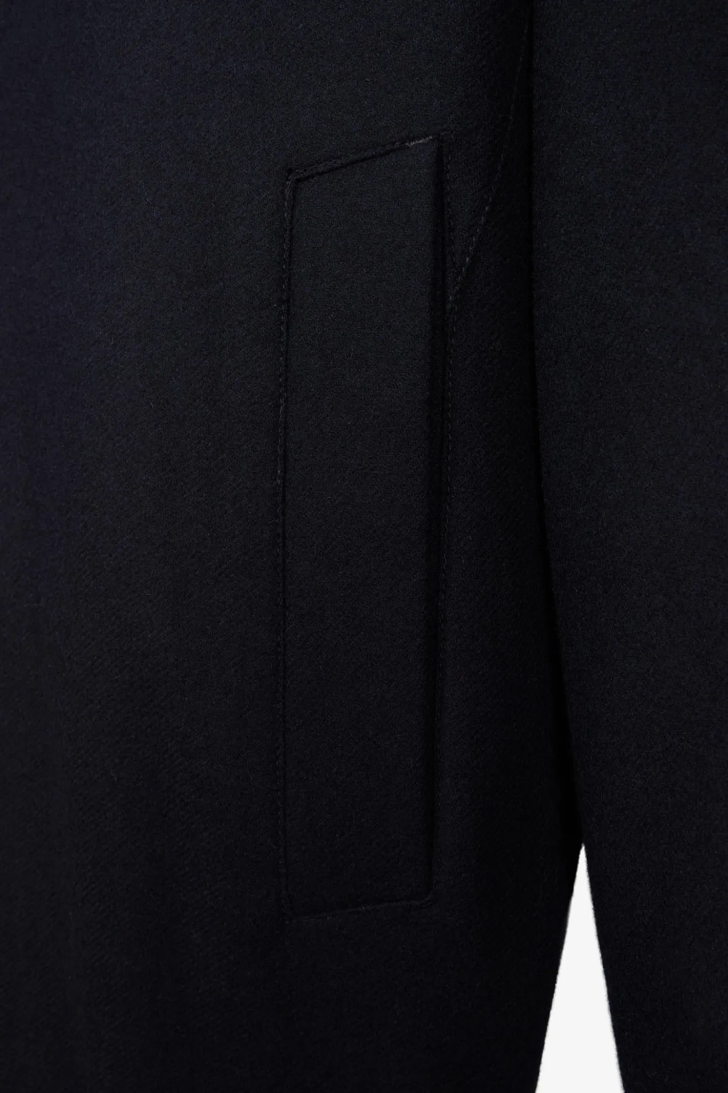 Parka 2-en1 en flanelle de laine bleu marine