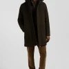 Parka en laine marron