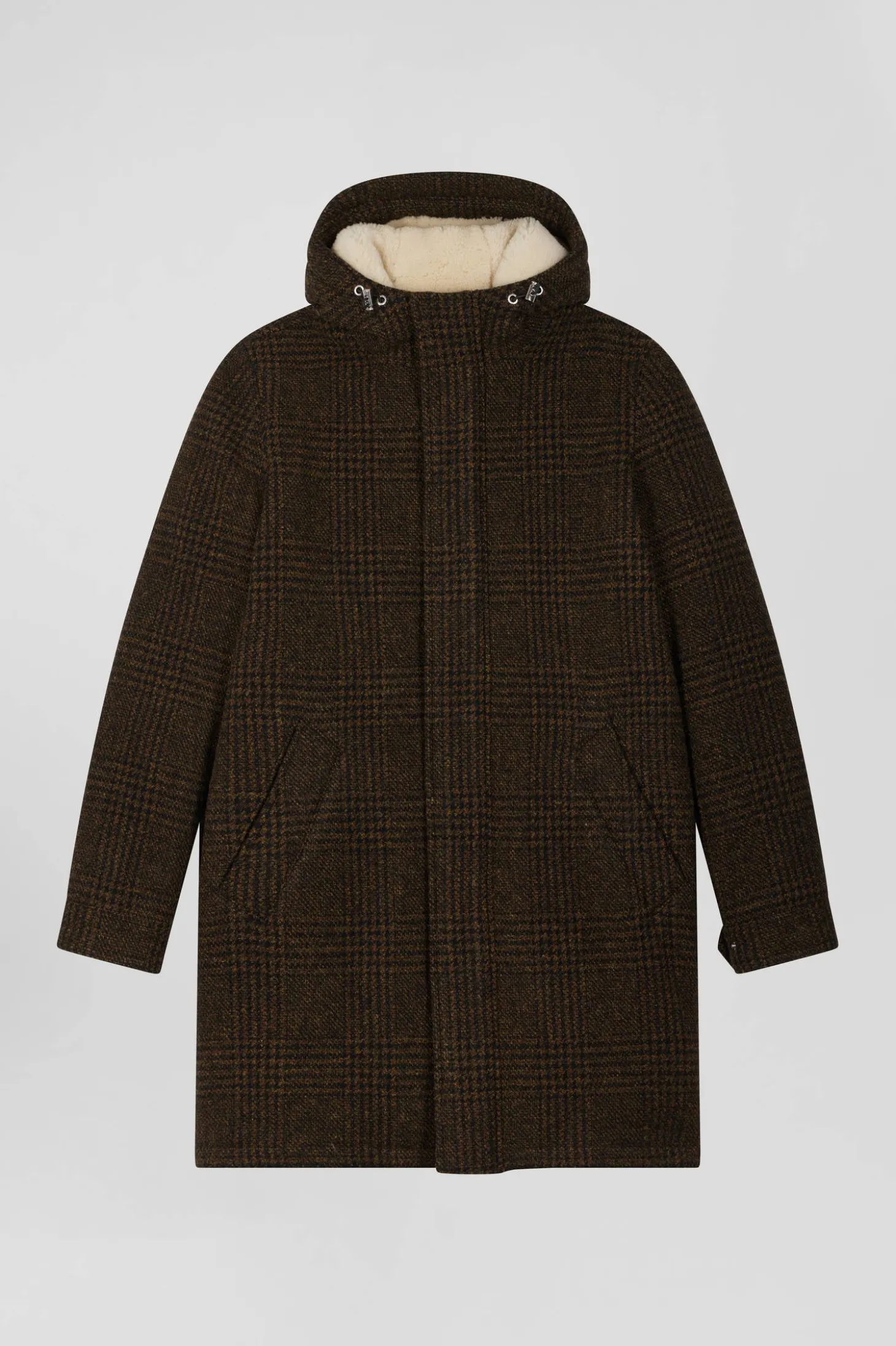 Parka en laine marron