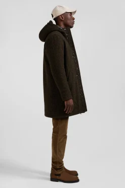 Parka en laine marron