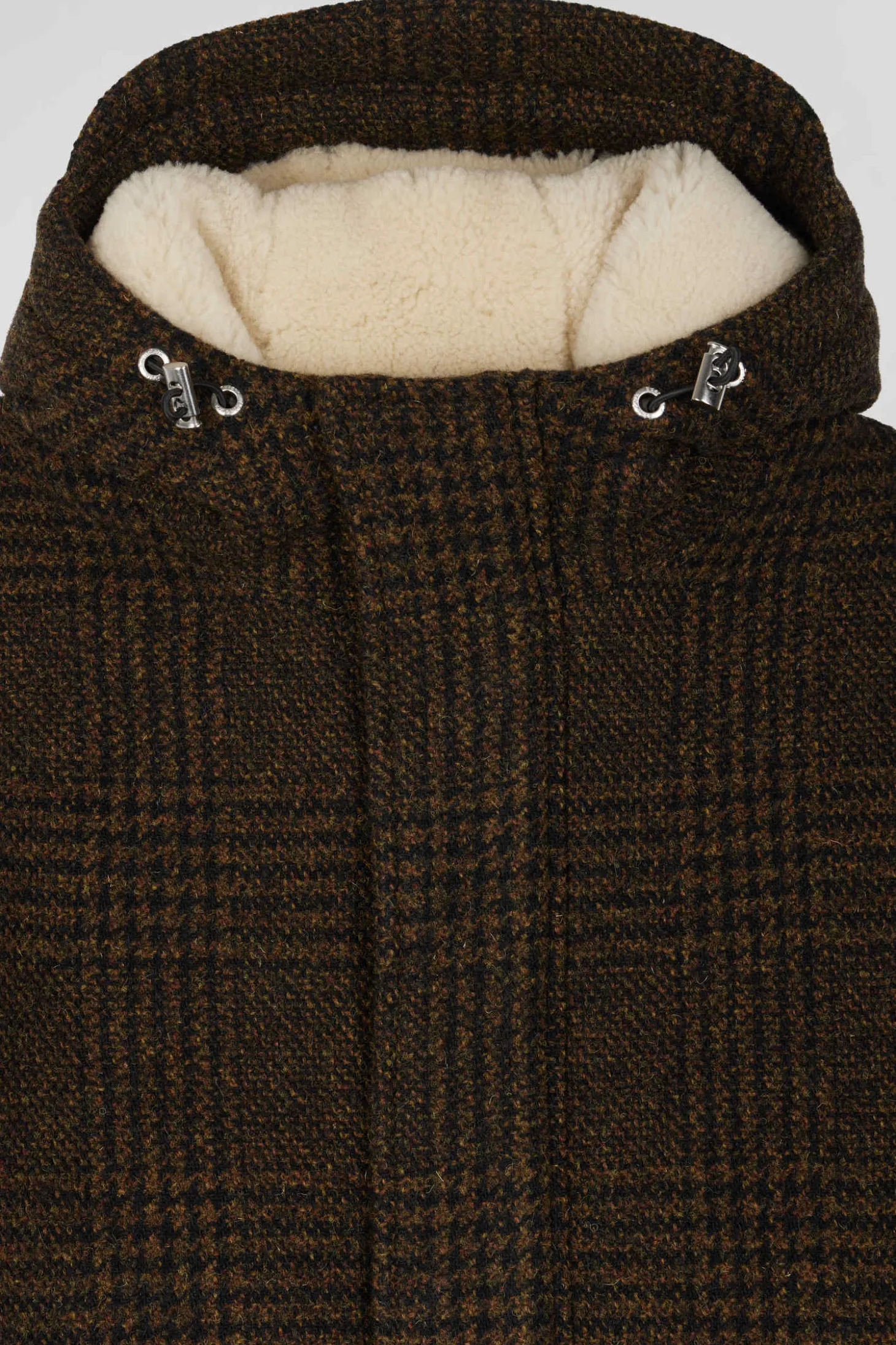 Parka en laine marron