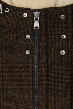 Parka en laine marron