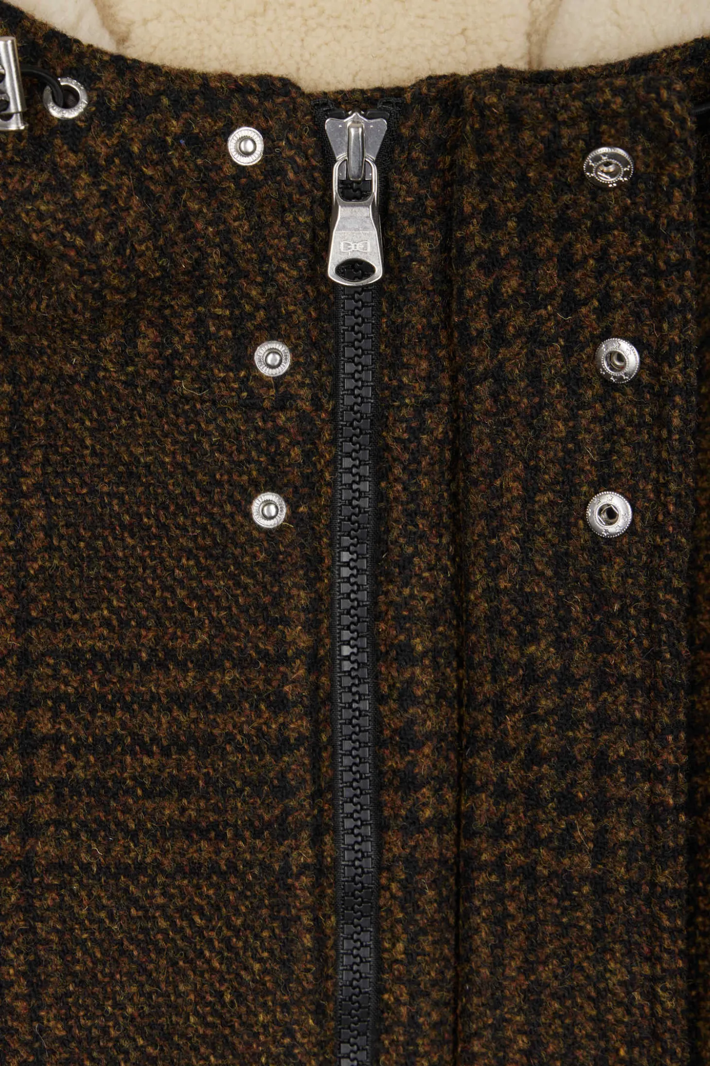 Parka en laine marron