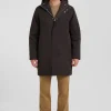 Parka et doudoune 2-en-1 en nylon marron