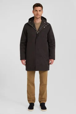 Parka et doudoune 2-en-1 en nylon marron