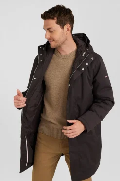 Parka et doudoune 2-en-1 en nylon marron