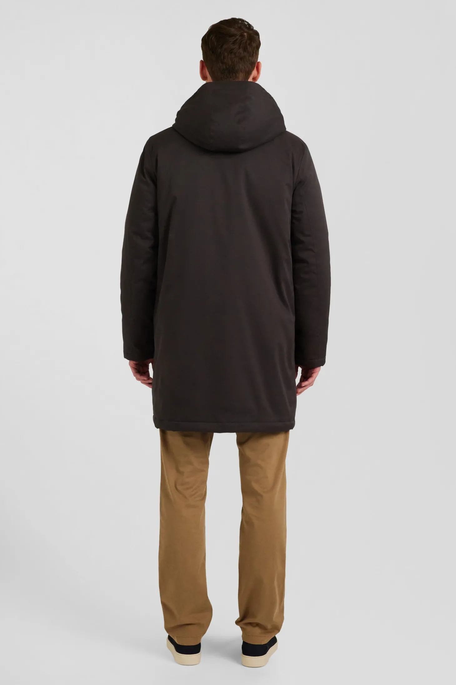 Parka et doudoune 2-en-1 en nylon marron