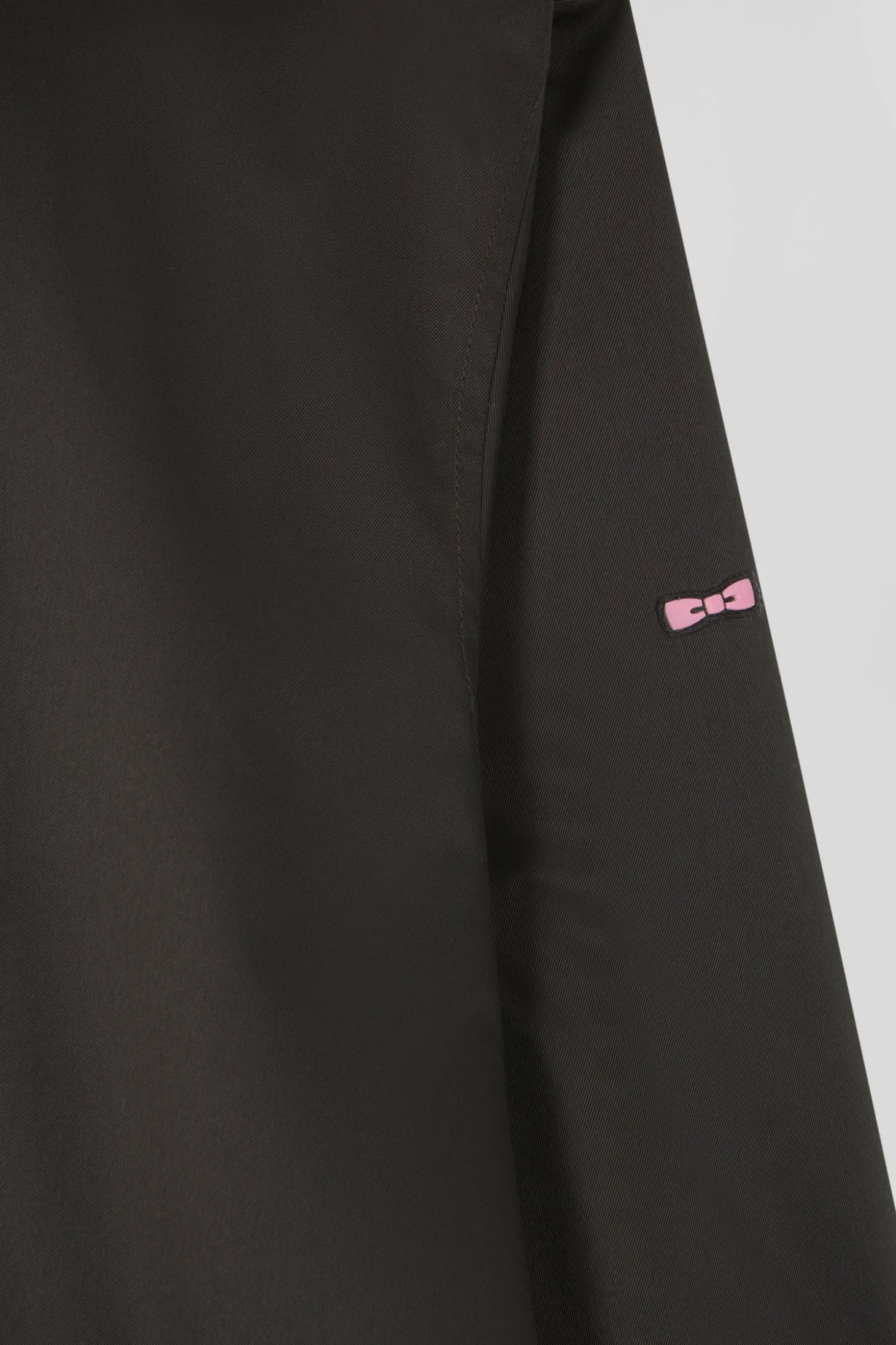 Parka longue à capuche en nylon kaki