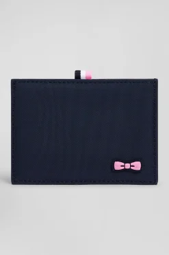 Petit porte-cartes bleu marine