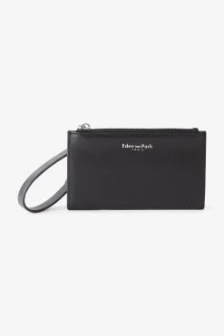 Pochette noire en cuir