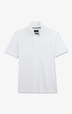 Polo blanc en coton pima stretch
