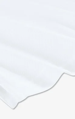 Polo blanc en coton pima avec détails contrastés