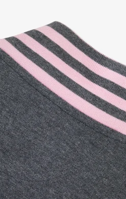 Polo gris en coton pima avec détails contrastés