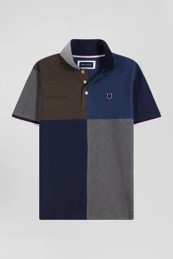 Polo manches courtes Barbarian en piqué coton marine coupe Regular