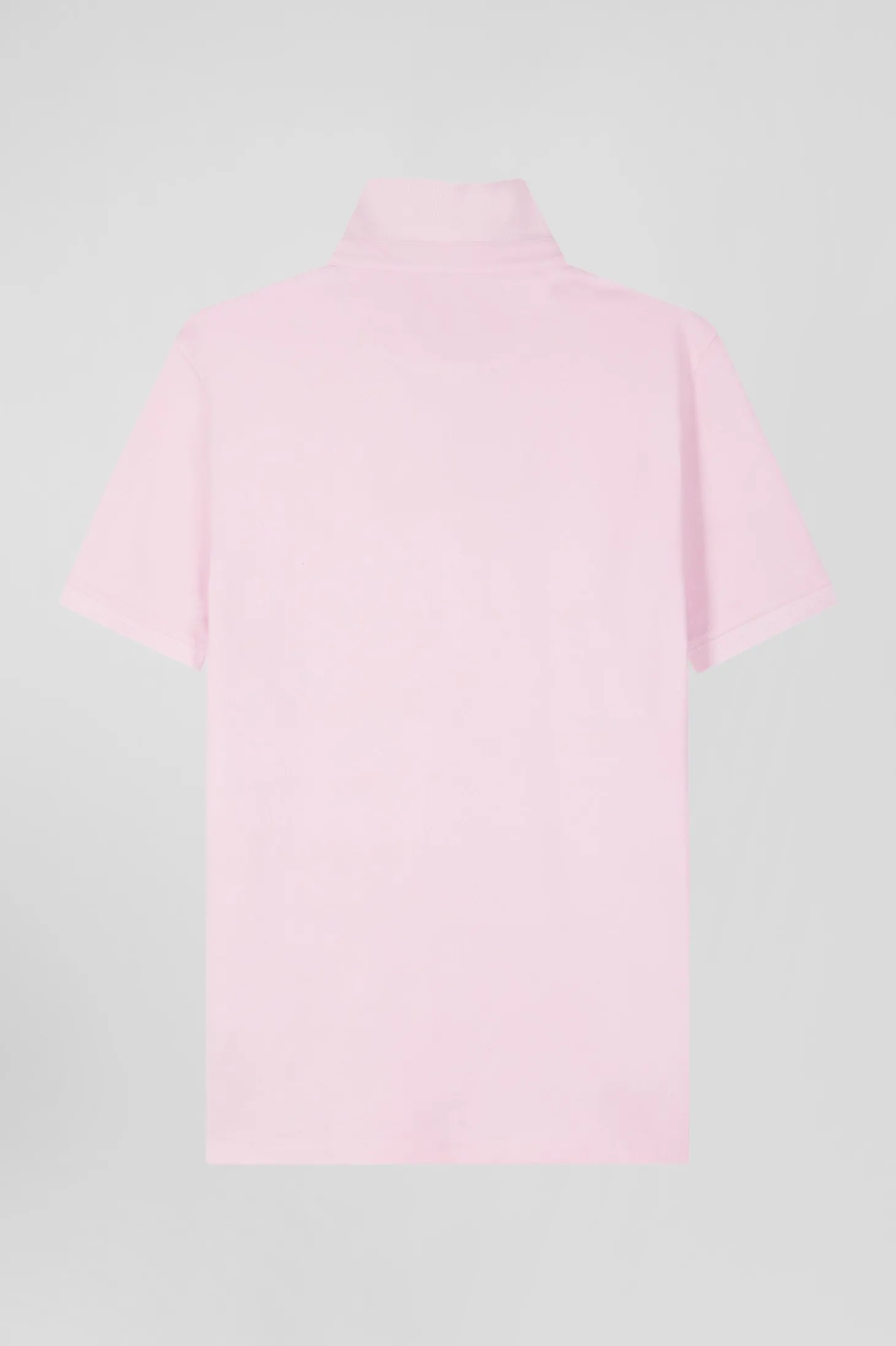 Polo manches courtes en coton stretch rose coupe Slim
